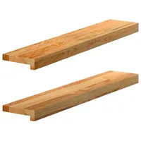 VidaXL Fensterbänke 2 Stk. Hellbraun 80x15x2 cm Massivholz Eiche