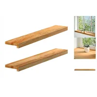 VidaXL Fensterbänke 2 Stk. Hellbraun 90x15x2 cm Massivholz Eiche