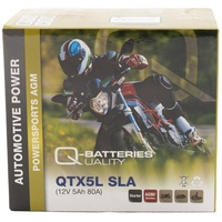 Quality Batteries Q-Batteries QTX5L SLA AGM Motorradbatterie 12V 4Ah