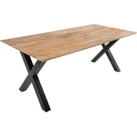 Ab:stil.art.moebel Esstisch 200 x 77 x 100 cm eichenfarben/schwarz