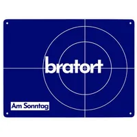 Speecheese Bratort Metallschild XXL in 28x38 cm mit Spruch: