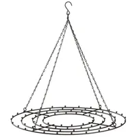 Spetebo Metall Hänge Kranz schwarz mit Kette - 42