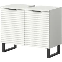 Inn.furn Waschbeckenunterschrank "Roove" weiß 70 cm, Soft-Close Roof