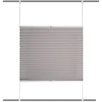 HOME WOHNIDEEN Plissee »NOLAN«, blickdicht, ohne Bohren, verspannt, grau
