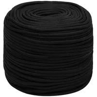 VidaXL Arbeitsseil Schwarz 8 mm 500 m Polyester