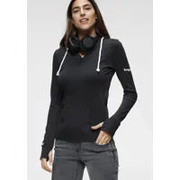 KangaROOS Kapuzenshirt, Langarm mit Daumenlöchern, figurbetonter Schnitt, aus Jerseystoff,