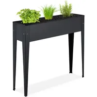 Relaxdays Hochbeet 99 x 45 x 83 cm Schwarz