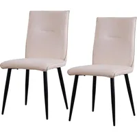 Hti-Living HTI-Living, Stühle, Esszimmerstuhl 2er Set Creme Salinas