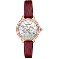 Emporio Armani AR11646 Leder 32 mm Rot