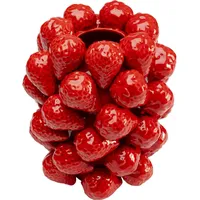 Kare Vase Strawberries Rot 24cm