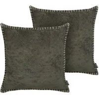 Beliani Dekokissen Melur 45 x 45 cm Grau