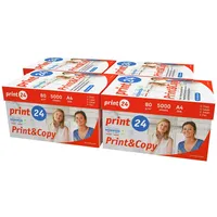 Print24 Druckerpapier Kopierpapier 20000 Blatt A4 80g Hochweiß CIE