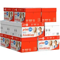 Print24 Druckerpapier Kopierpapier 70000 Blatt A4 80g Hochweiß CIE