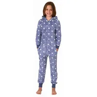 Normann Jumpsuit Schlafanzug Overall Coralfleece Tupfen - 76789 in