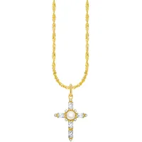 Thomas Sabo Kette mit Anhänger Cross Romance Gold/Silber