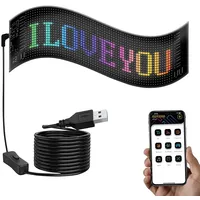 Luminea Programmierbare flexible LED-Anzeigetafel, 1.824 LEDs, 59 x 12