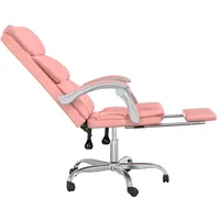 VidaXL Bürostuhl mit Liegefunktion Rosa Kunstleder