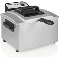 Princess Fritteuse 5 l 3270 W Antihaftbeschichtung, Überhitzungsschutz Silber,
