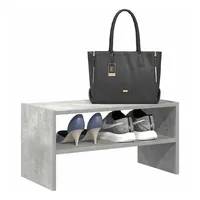 VidaXL Schuhregal Stapelbar Betongrau 60x30x30,5 cm, vidaXL