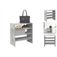 VidaXL Schuhregale 2 Stk. Stapelbar Betongrau 60x30x30,5 cm