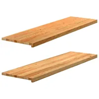 VidaXL Fensterbänke 2 Stk. Hellbraun 140x40x2 cm Massivholz Eiche