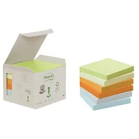 Post-it Haftnotizen Recycling 76x76mm pastell VE=6x100 Blatt