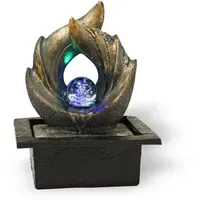 Lemodo Zimmerbrunnen Elements mit LED-Beleuchtung, Feng Shui Dekobrunnen für