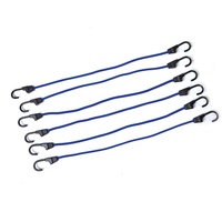 Silverline 140822 Expanderseile mit Stahlhaken, 6er-Pckg. 600 mm