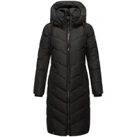 Navahoo Damen, Wintermantel Warmer Steppmantel lang mit Abnehmbarer Kapuze