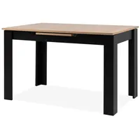 Furn.design Esstisch Eiche Schwarz 125 - 165 cm Ausziehbar