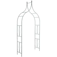 TPFGarden Rosenbogen, Schwarz, Metall, 128x275x40 cm, Gartenzubehör, Gartendeko