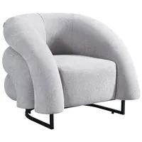 Home Deluxe Sessel MACA Samtgewebe Grau