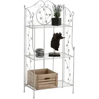 TPFGarden Standregal, Weiß, Metall, 58x118x33 cm, Wohnzimmer,, -