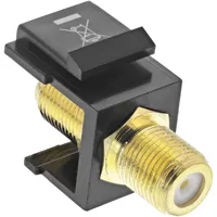 InLine Keystone Einbauadapter, für Sat-Kabel, 2x F-Buchsen, weiß