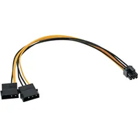 InLine Stromadapter intern, 2x 4pol zu 6pol für PCIe