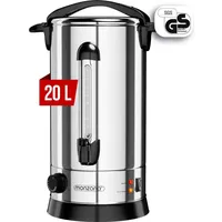 Monzana MONZANA® Glühweinkocher mit Zapfhahn Edelstahl Temperatureinstellung 30-110°C Heißgetränkespender