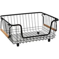 Five Metallkorb Blackwood mittelformat stapelbar 1-tlg. schwarz