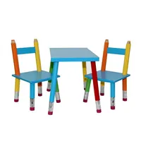 Hti-Living Sitzgruppe aus Holz für Kinder Buntstift