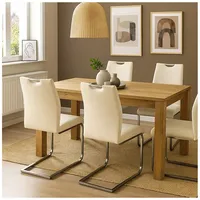 Hti-Living Esszimmerstuhl 4er Set Cremeweiß Nelly