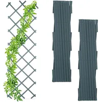Relaxdays Rankgitter ausziehbar, 3er Set, Rankhilfe Kletterpflanzen, 180cm, Garten,