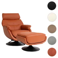 Mendler Relaxsessel mit Hocker HWC-K99, Fernsehsessel Sessel, Wippfunktion drehbar,