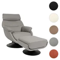 Mendler Relaxsessel mit Hocker HWC-K99, Fernsehsessel Sessel, Wippfunktion drehbar,