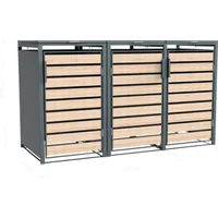 Westmann Mülltonnenbox Lacina 3 x 240 l Anthrazit/Holzoptik 80