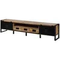 Massivmoebel24 TV-Board (Mango 260x45x55 natur klar lackiert / Metall