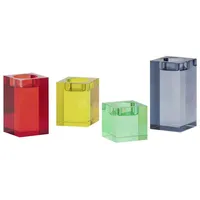 REMEMBER Teelichthalter Vela 4tlg. Glas Bunt