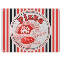 Speecheese Pizzakarton Metallschild XXL in 28x38 cm für Pizzafans