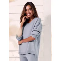 ELBSAND Sweater Damen rauchblau meliert Gr.32/34