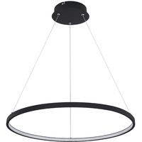 GLOBO Pendelleuchte LED Hängeleuchte Esstisch Ring schwarz LED Wohnzimmer