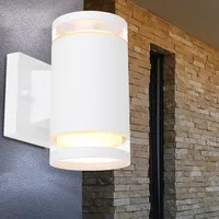 GLOBO Außen Wand Spot Up&Down Lampe Aluminium Glas Leuchte