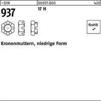 Industrial Quality Supplies Sechskantmutter DIN 937 M 18 x